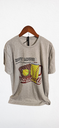 hot mess always stressed softball mama cotton t-shirt