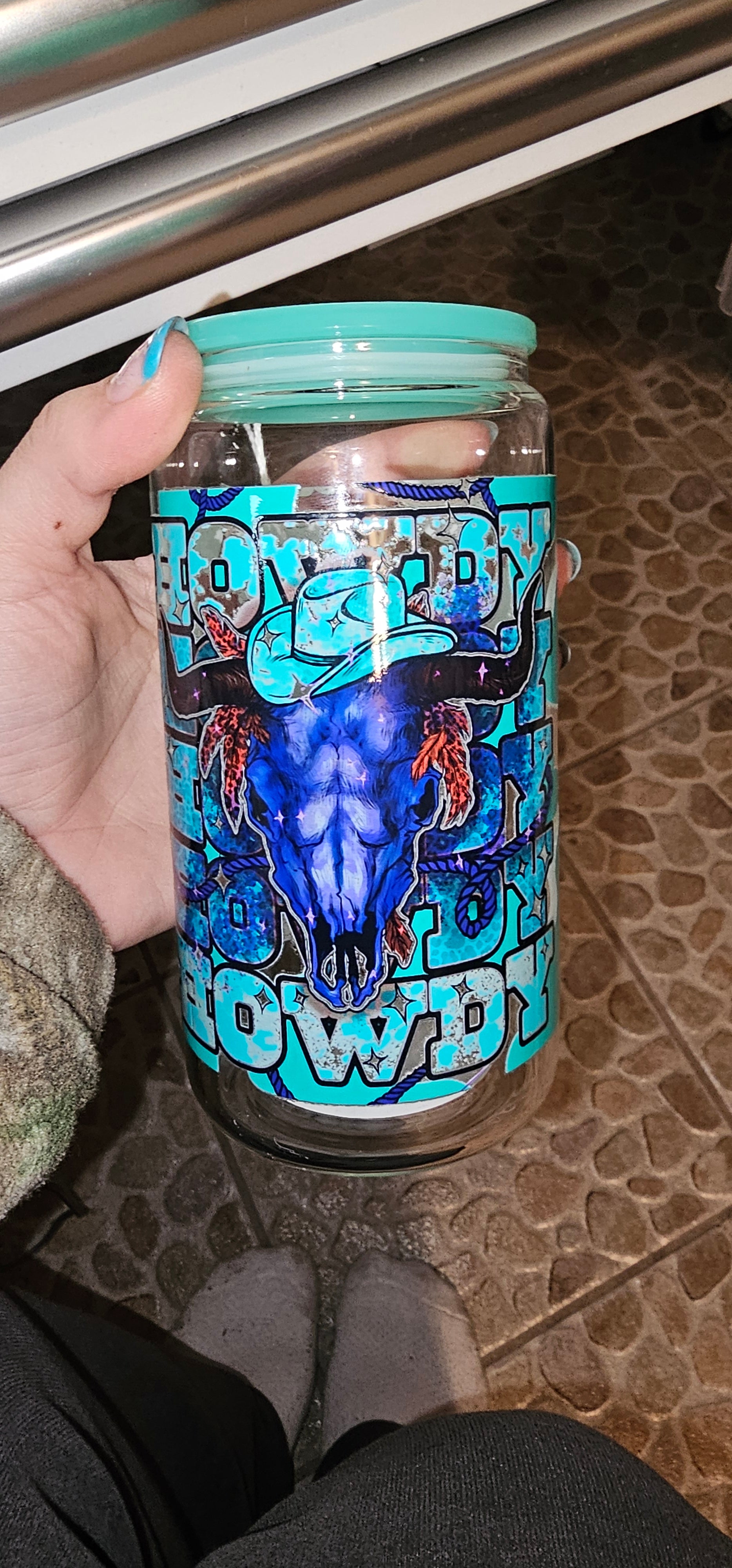 Howdy glass cup