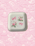 Ceramic trinket dish bows and roses