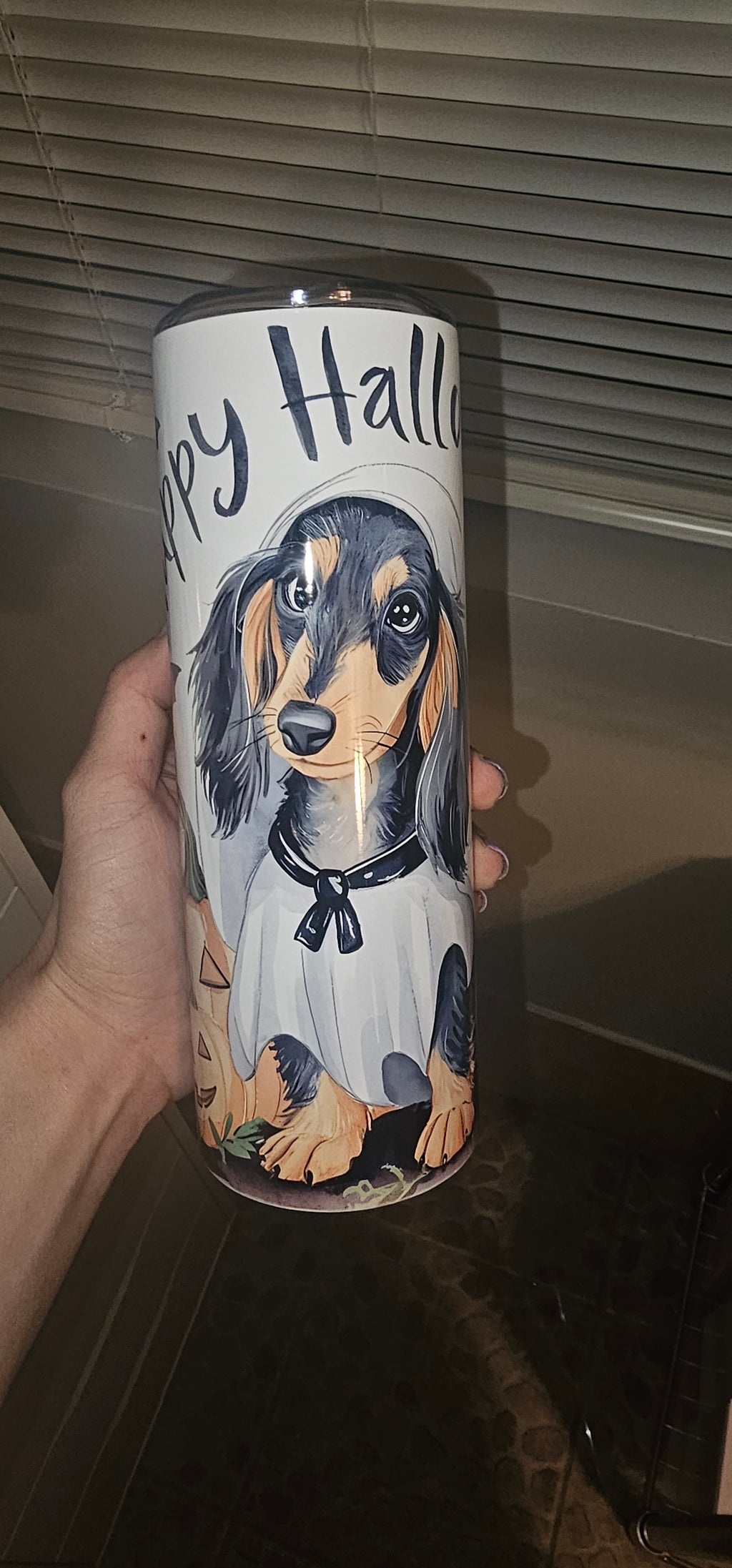 Happy halloweenie 20 oz tumbler