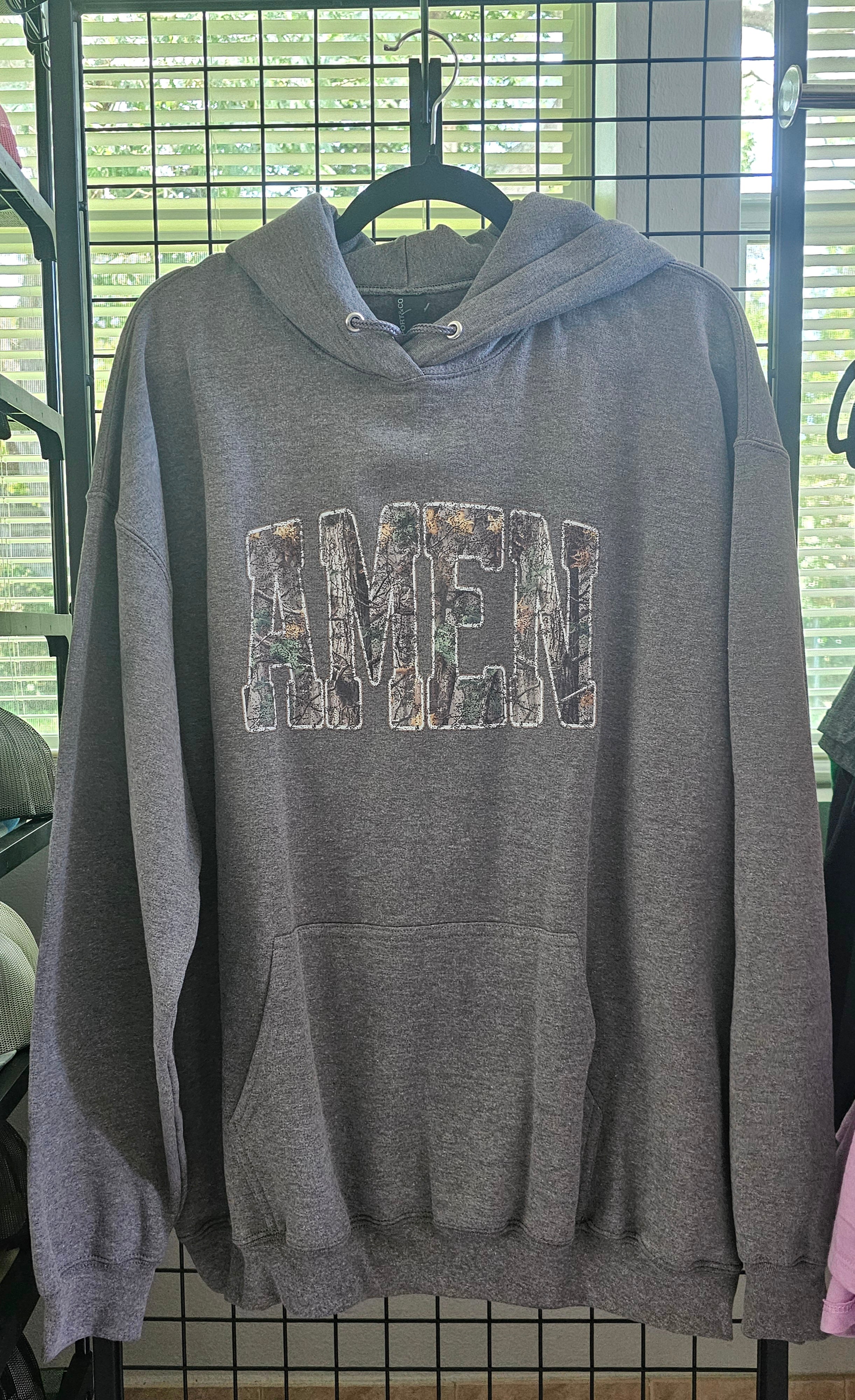 Grey amen hoodie