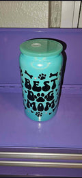Best dog mom teal stainless steel cup