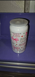 White affirmations stainless steel cup