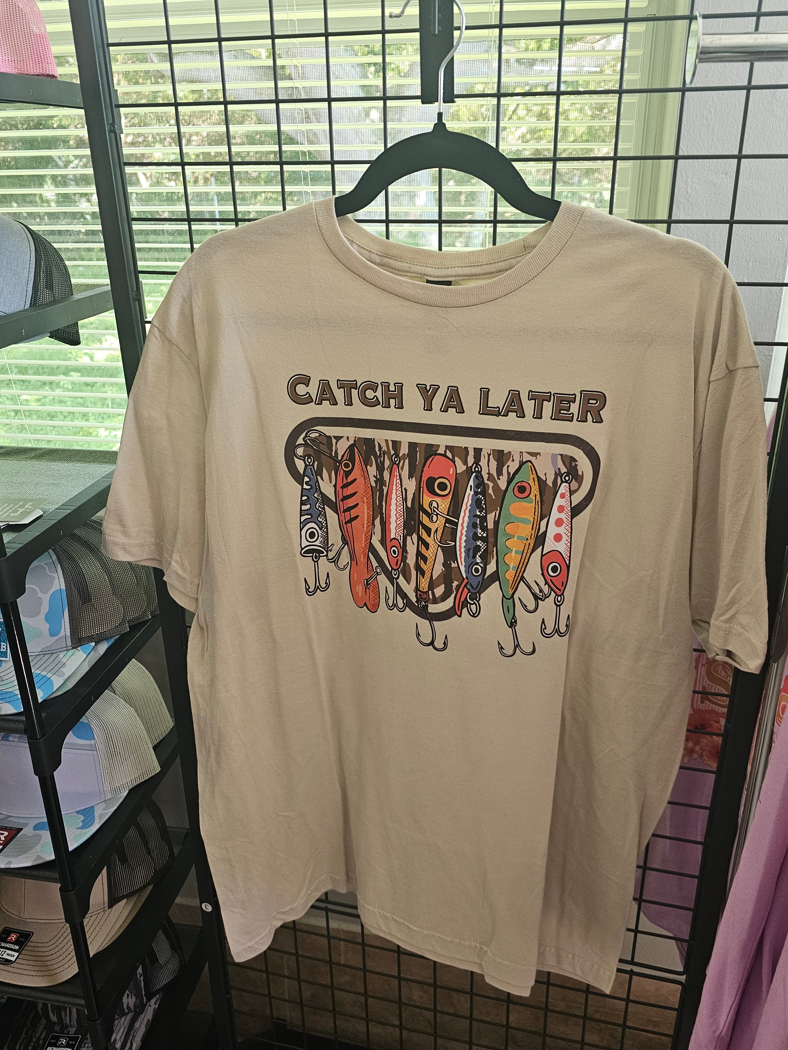 Catch ya later fishing shirt cream