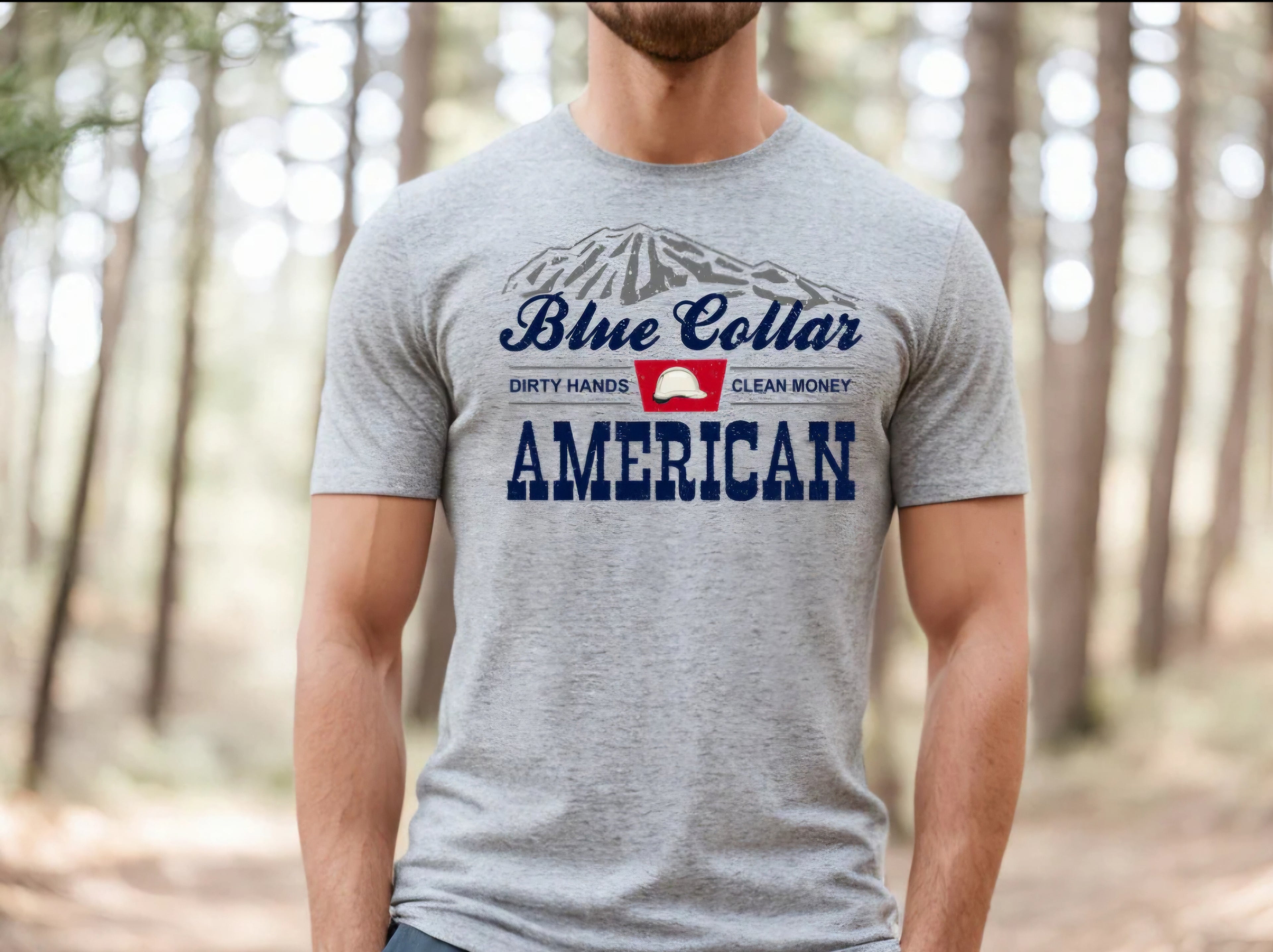 Blue collar american t-shirt