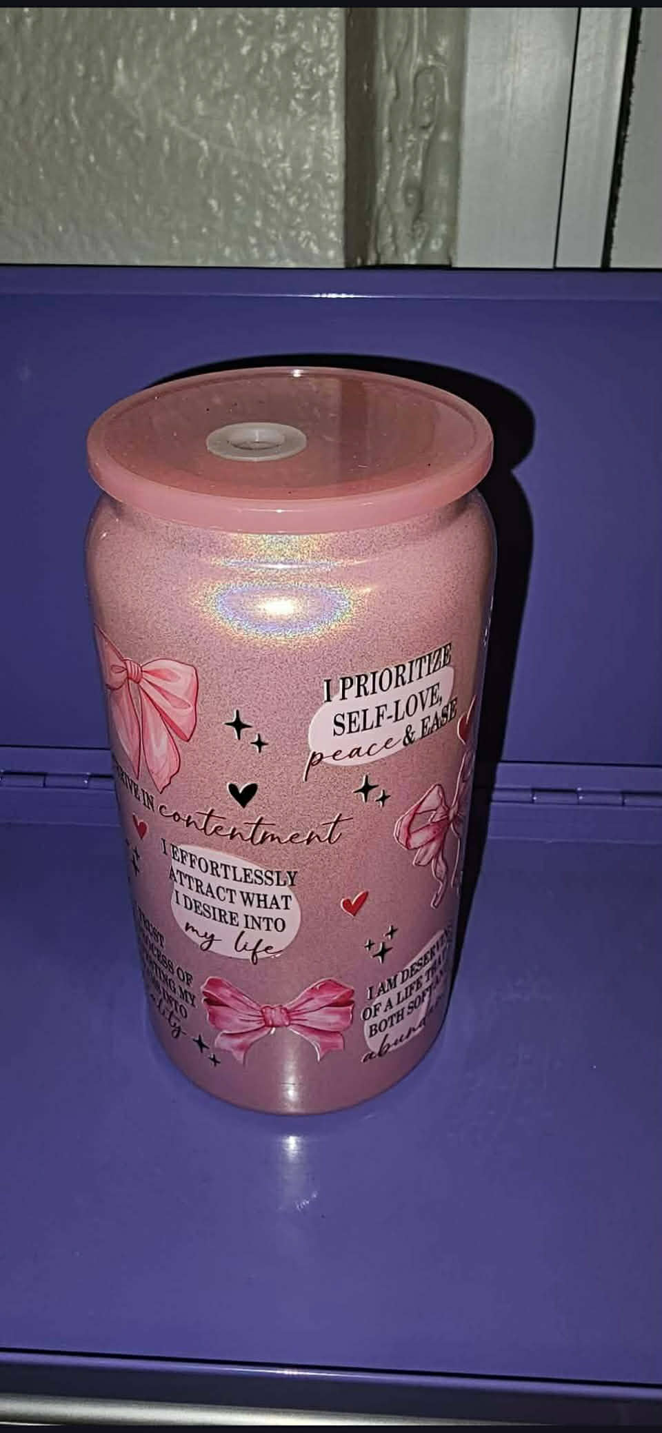 Affirmations stainless steel cup